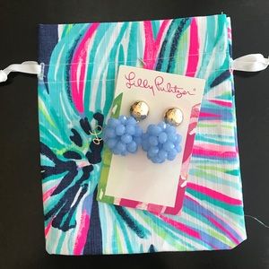 NWT Lilly Pulitzer Blue Clip on Earrings